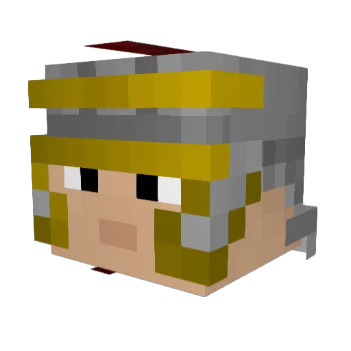 EdGal Minecraft avatar head, 3D render