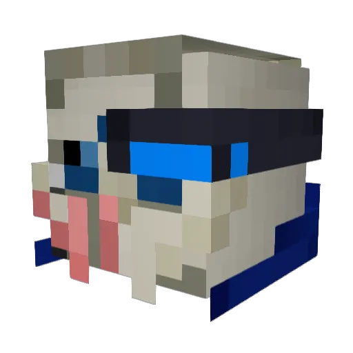 EdGreb Minecraft avatar head, 3D render