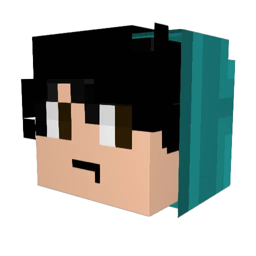 EdMentally Minecraft avatar head, 3D render