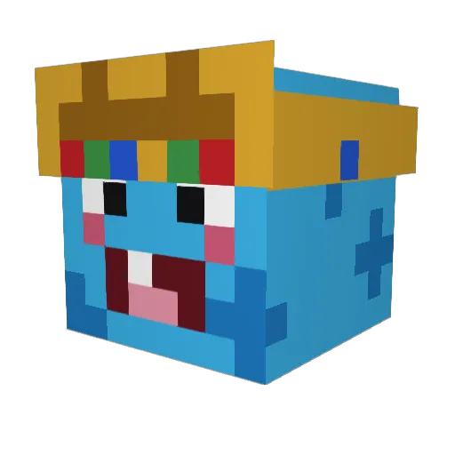 EdStein_ Minecraft avatar head, 3D render