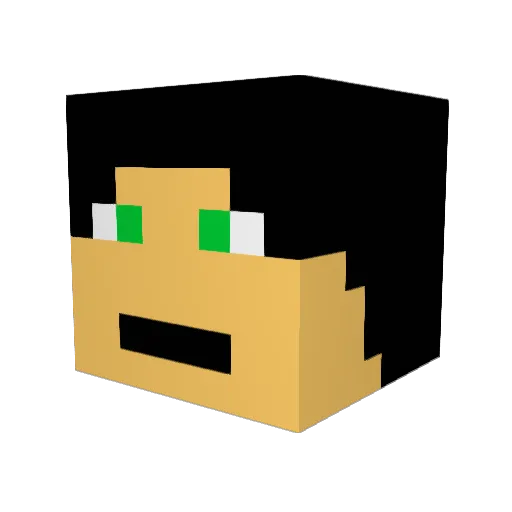 EdWaRdB123 Minecraft avatar head, 3D render