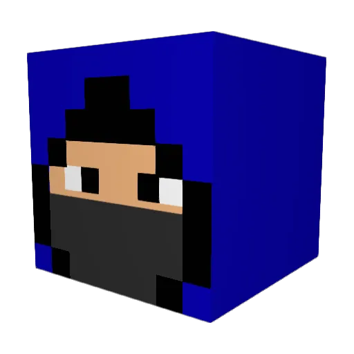 EdZhwei Minecraft avatar head, 3D render