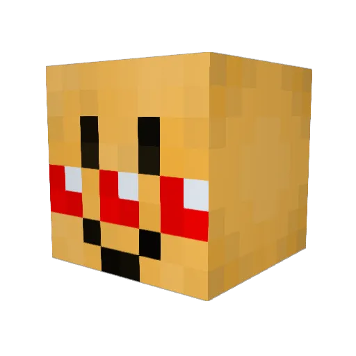EdaBean45 Minecraft avatar head, 3D render