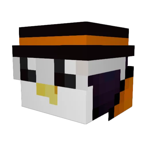 Edabe Minecraft avatar head, 3D render