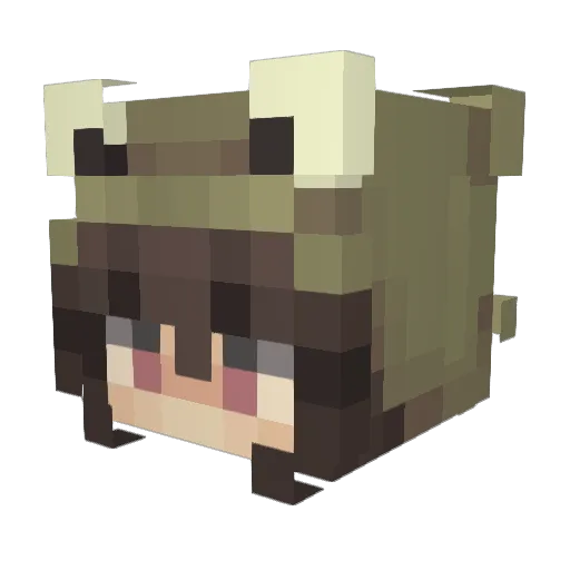 Edaciute Minecraft avatar head, 3D render