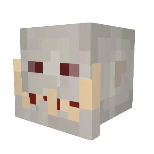Edagus Minecraft avatar head, 3D render