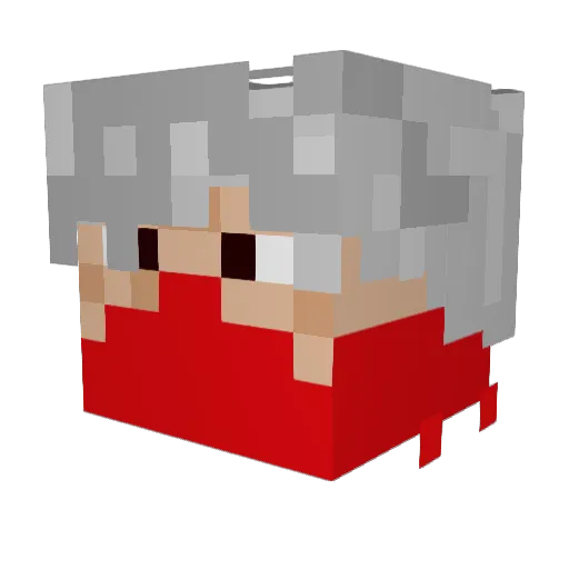 Edakil Minecraft avatar head, 3D render