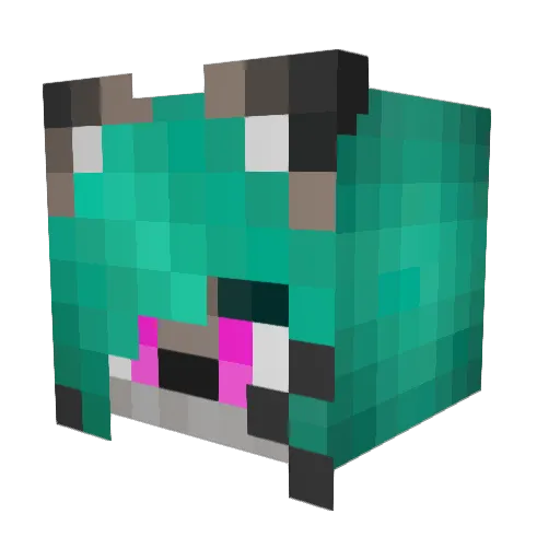 Edalynnx Minecraft avatar head, 3D render