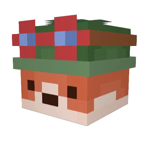 EdamFlaue Minecraft avatar head, 3D render