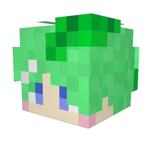 Edamame2395 Minecraft avatar head, 3D render
