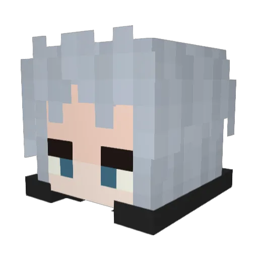 Edameo Minecraft avatar head, 3D render