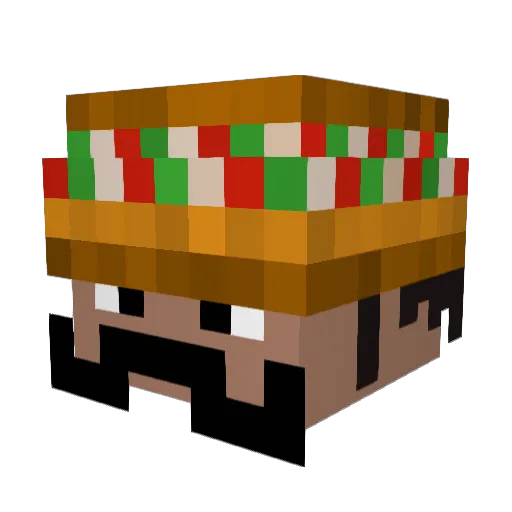 Edarez Minecraft avatar head, 3D render