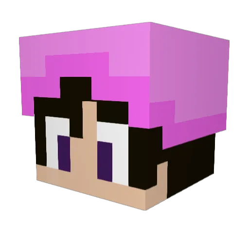 Edarit Minecraft avatar head, 3D render