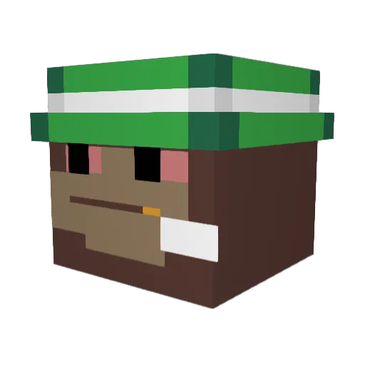 EdatersAreCringe Minecraft avatar head, 3D render
