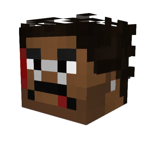 Edaylith Minecraft avatar head, 3D render
