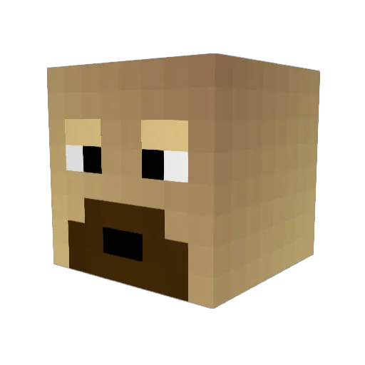 EddMuffin Minecraft avatar head, 3D render