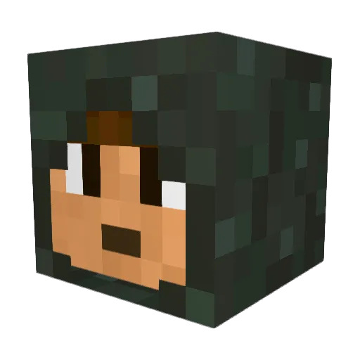 Eddc15 Minecraft avatar head, 3D render
