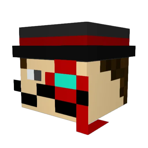 EddePotatis Minecraft avatar head, 3D render