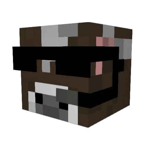 Eddi_ee Minecraft avatar head, 3D render