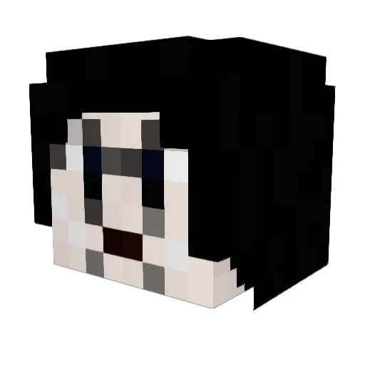 EddieClark Minecraft avatar head, 3D render