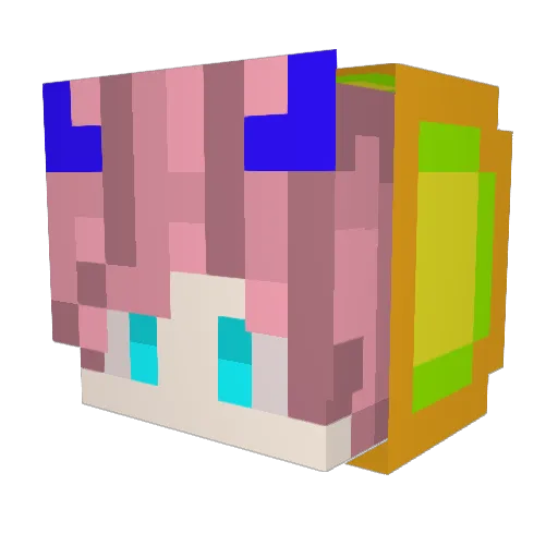EddieCoCO Minecraft avatar head, 3D render