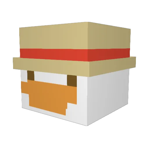 EddieFE Minecraft avatar head, 3D render