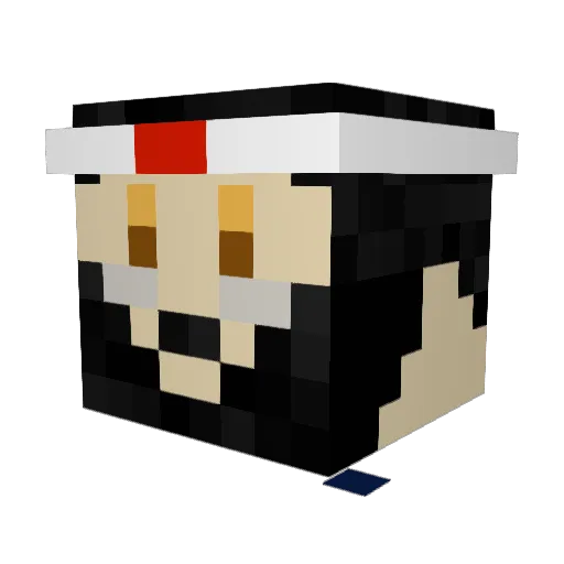 EddieKomorebi Minecraft avatar head, 3D render