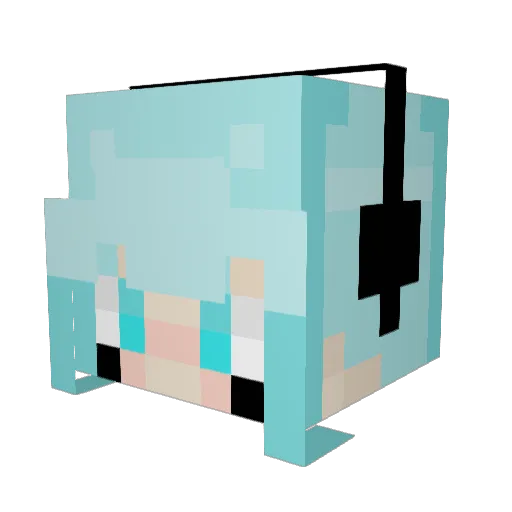EddieSquish Minecraft avatar head, 3D render