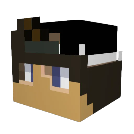 EddieTheAsian Minecraft avatar head, 3D render