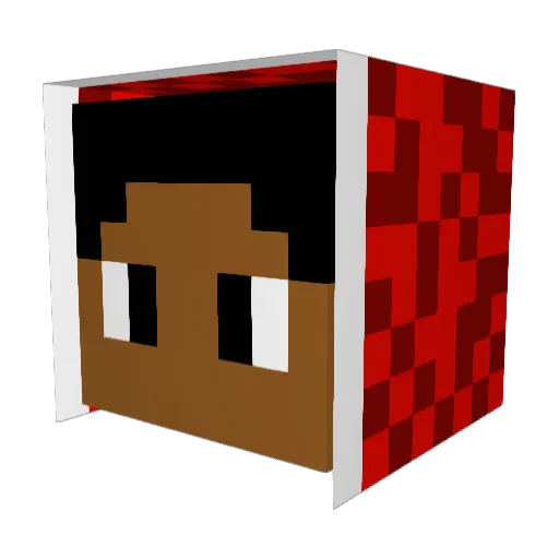 EddieTv1 Minecraft avatar head, 3D render