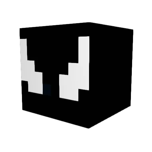 Eddie_White Minecraft avatar head, 3D render