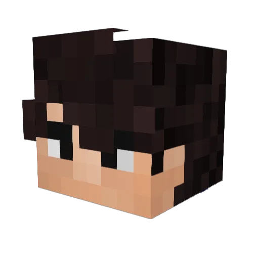 Eddinon Minecraft avatar head, 3D render