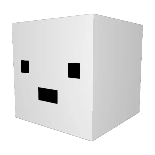 Eddio08 Minecraft avatar head, 3D render