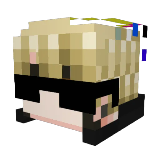 Eddnesx Minecraft avatar head, 3D render