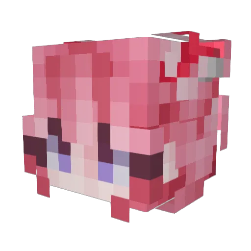Eddsia Minecraft avatar head, 3D render