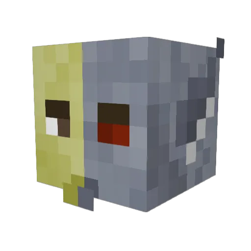 Eddwado Minecraft avatar head, 3D render