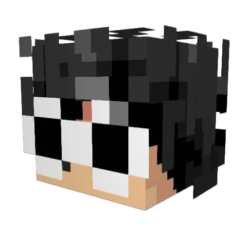 Eddwxrd Minecraft avatar head, 3D render