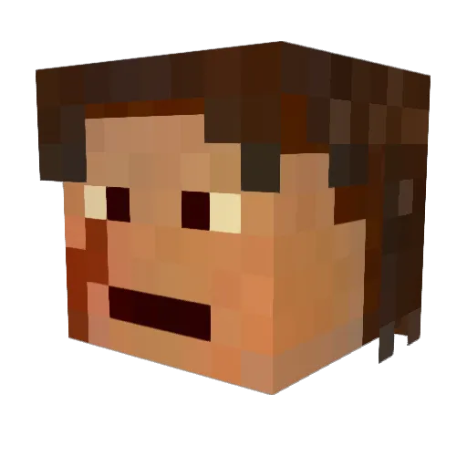 EddyHewitt Minecraft avatar head, 3D render
