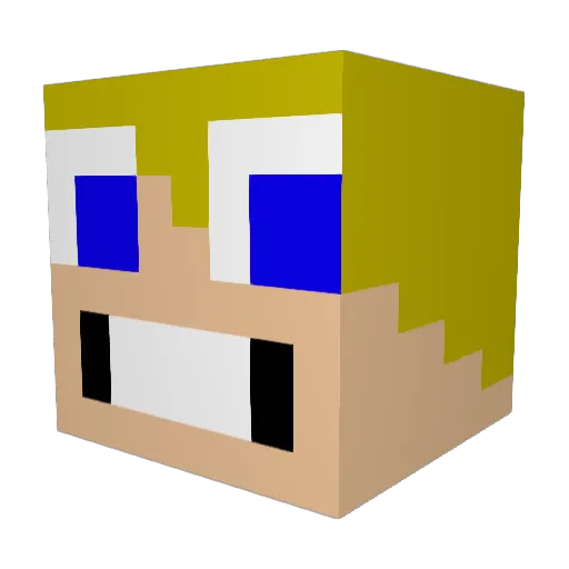 EddyKnight888 Minecraft avatar head, 3D render