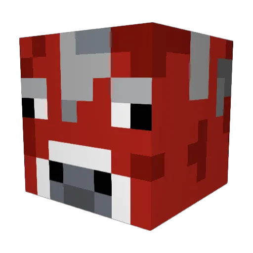 Eddyganster Minecraft avatar head, 3D render