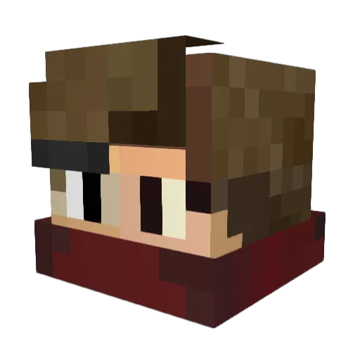 EddytheplayerXD Minecraft avatar head, 3D render
