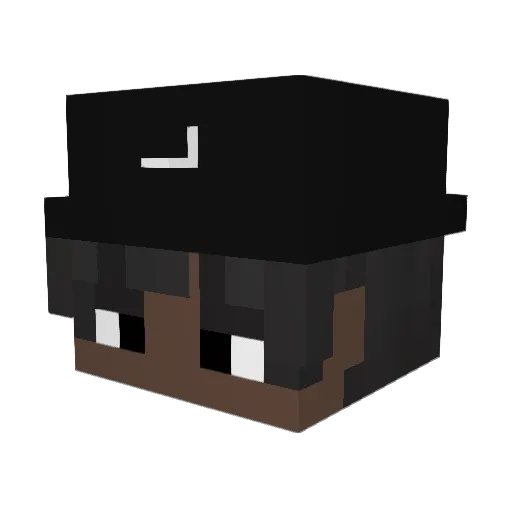 Edebir Minecraft avatar head, 3D render