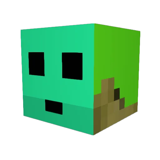 Edededdd Minecraft avatar head, 3D render