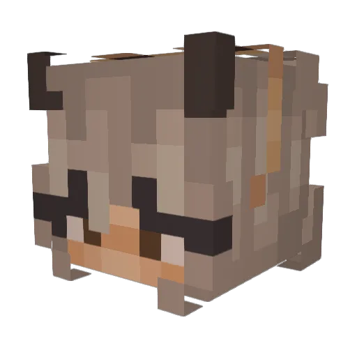 Edeew Minecraft avatar head, 3D render