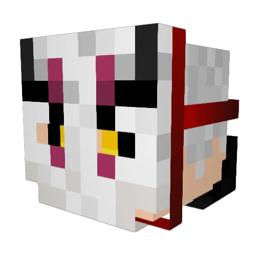 Edef_ Minecraft avatar head, 3D render