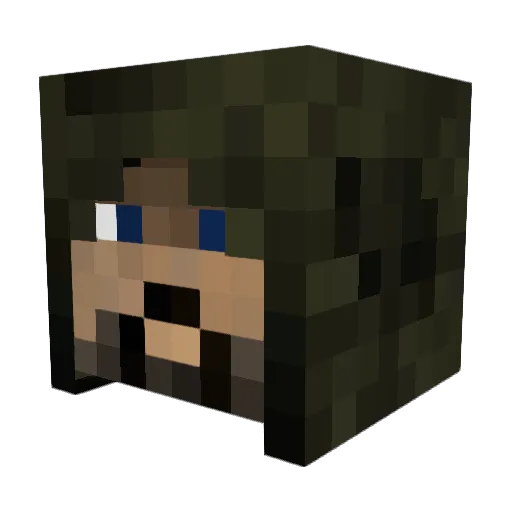 Edel23 Minecraft avatar head, 3D render
