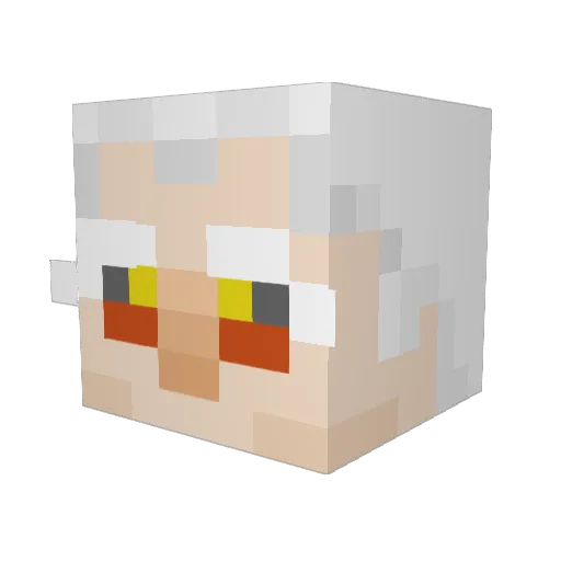 Edel778 Minecraft avatar head, 3D render