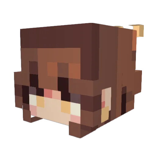 EdelFlower Minecraft avatar head, 3D render
