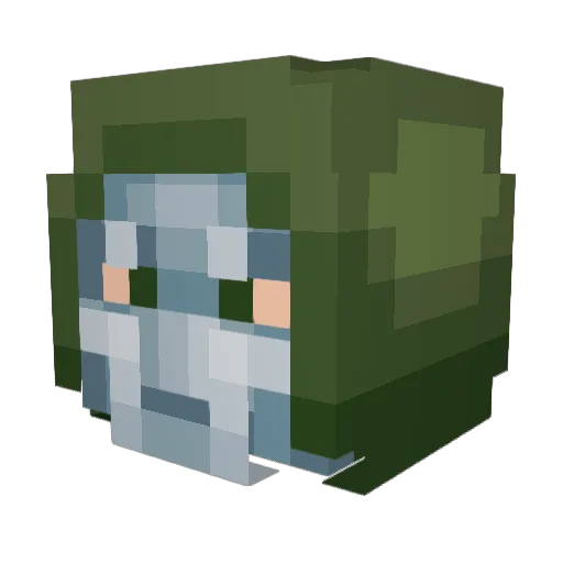 Edelss Minecraft avatar head, 3D render
