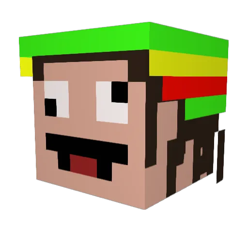 Edeltraut Minecraft avatar head, 3D render